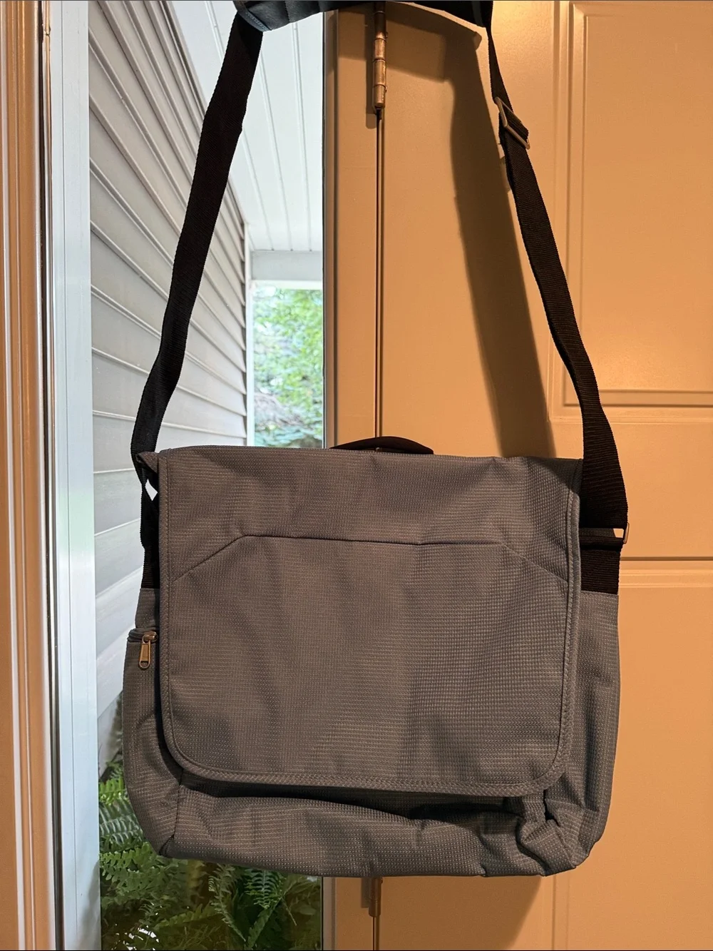 Light blue Women's Laptop Messenger Bag with Adjustable Strap
